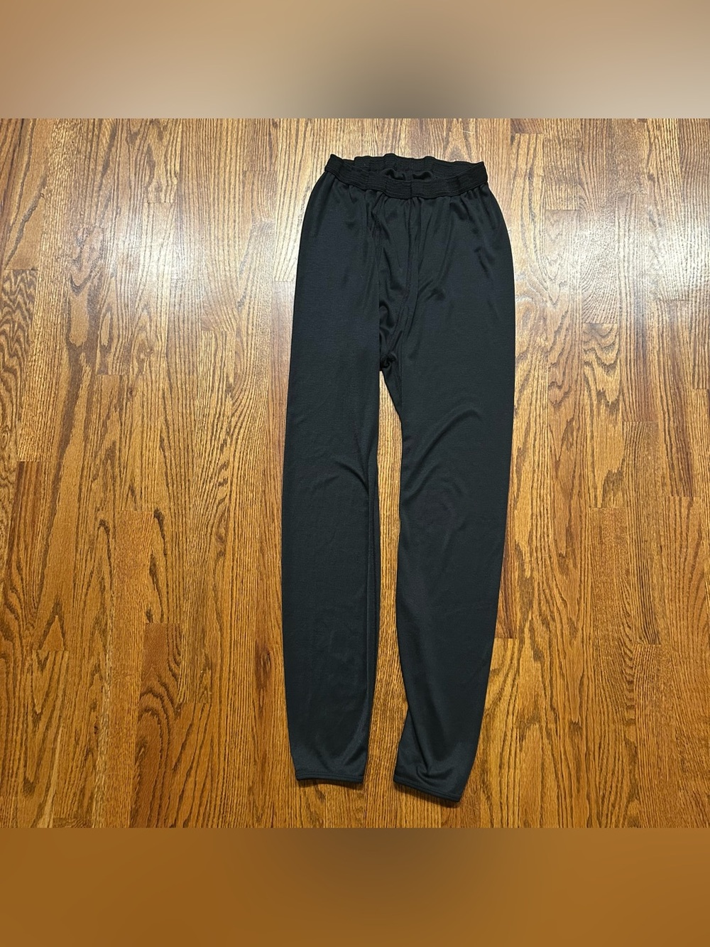 Patagonia Vintage Black Polyester Capilene Performance Base Layer Pant Sz Medium